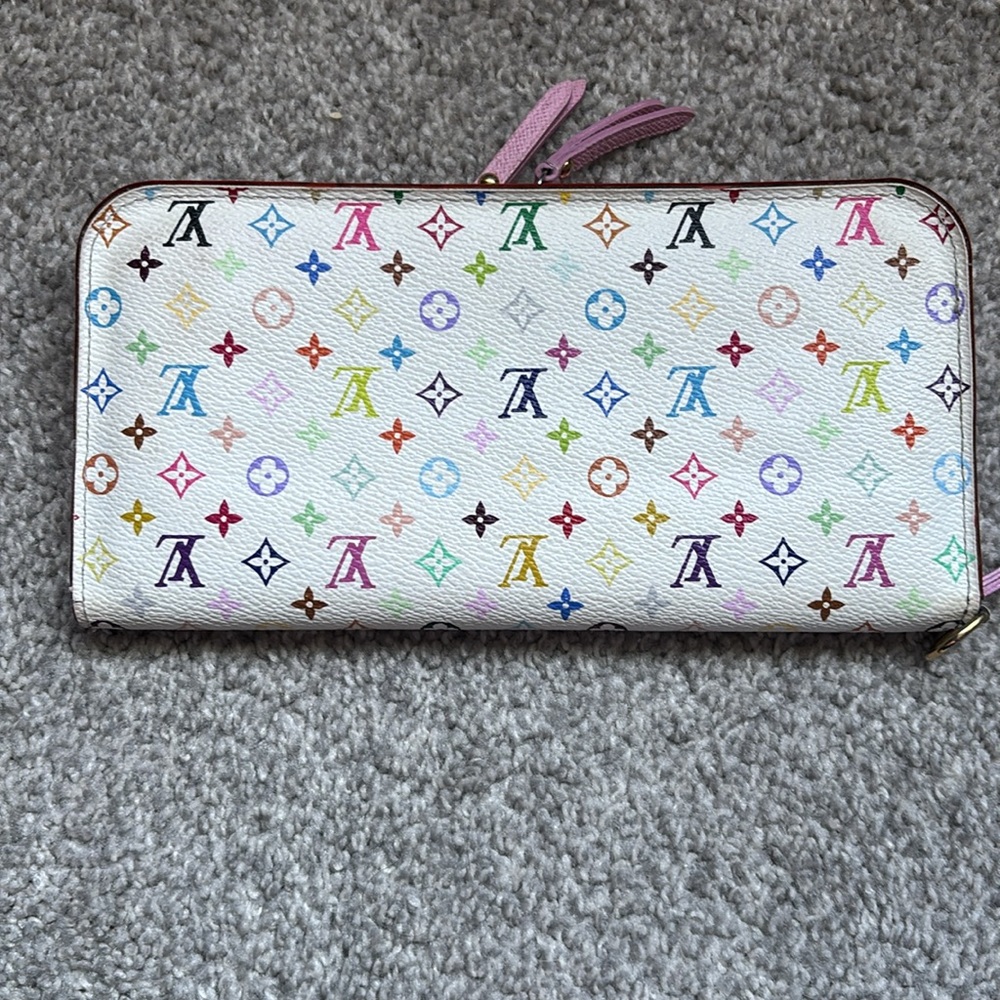 Louis Vuitton Multicolor Murakami Insolite Wallet White Pink - Picture 2 of 16